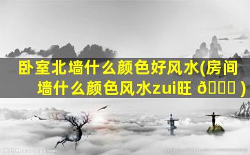 卧室北墙什么颜色好风水(房间墙什么颜色风水zui
旺 🐛 )